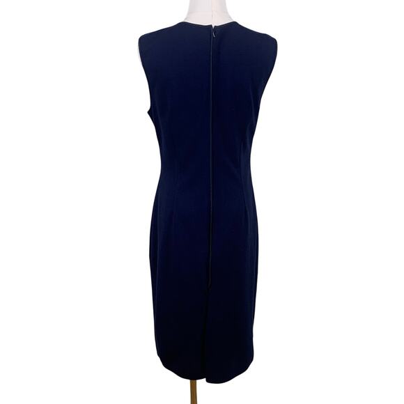 Ava & Aiden Navy Blue Sleeveless Sheath Dress Size 8 - Picture 3 of 9